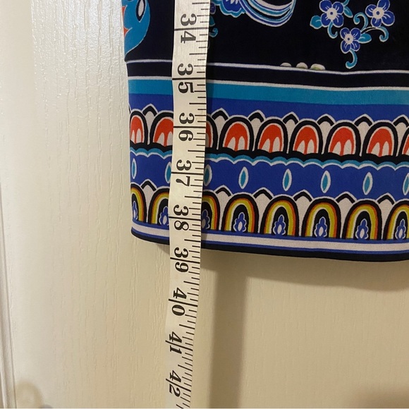 Laundry By Shelli Segal Blue and Orange Dress - Picture 9 of 12